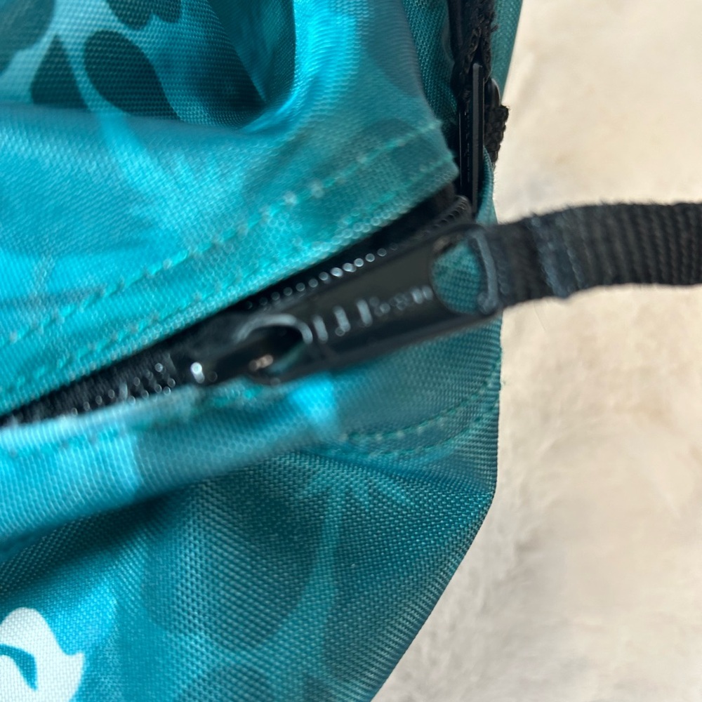 L.L. Bean Floral Duffel Bag Teal Travel Gym Weekender - Picture 13 of 16